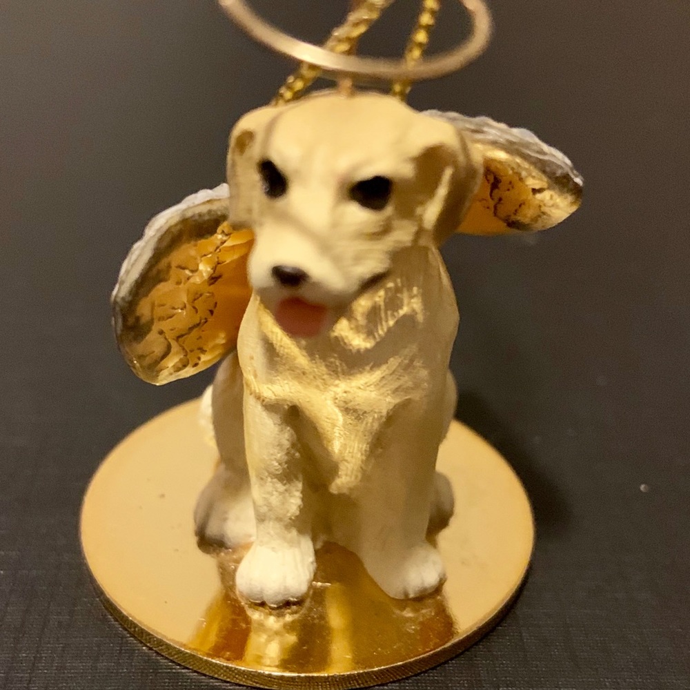 Labrador Retriever yellow/buff Angel Ornament